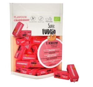 Caramele eco cu aroma de merisoare, 150g, Super Fudgio
