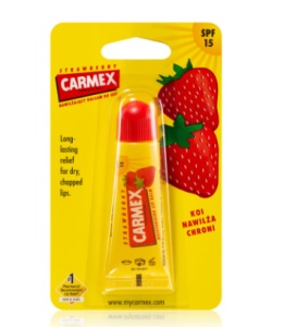 Carmex Balsam pentru buze cu aroma de capsuni, Spf15, tub 10g