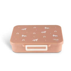 Caserola pentru pranz cu 4 compartimente din tritan - Unicorn Blush Pink, Citron