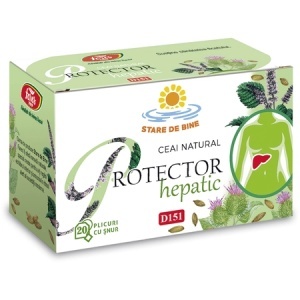 Ceai Protector Hepatic, D151, 20 plicuri, Fares - Img 2