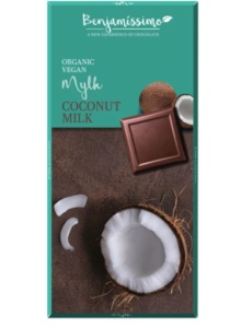 Ciocolata bio cu lapte de cocos, 70g, Benjamissimo