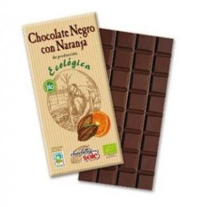 Ciocolata neagra eco cu portocale si 56% cacao 100g (Chocolates Sole)
