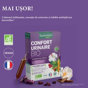 Confort Urinaire Bio Phyto, 10ml, 20 fiole, Santarome - Img 2