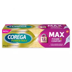 Crema adeziva pentru proteza dentara Power Max Fixare + Confort, 40g, Corega