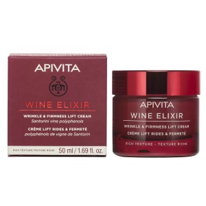 Crema antirid si fermitate cu textura bogata Wine Elixir, 50ml, APIVITA
