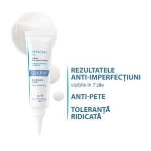 Crema calmanta anti-imperfectiuni Keracnyl PP+, pentru tenul cu tendinta acneica, 30 ml, Ducray - Img 2
