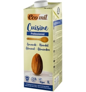 Crema vegetala bio din migdale pentru gatit Cuisine, 1L, Ecomil