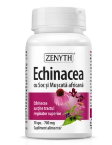 Echinacea cu Soc si Muscata africana, 700mg, 30 capsule, Zenyth