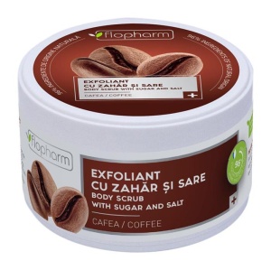 Exfoliant de corp - zahar, sare si cafea, 250g, Flopharm