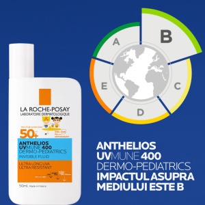 Fluid invizibil Anthelios Dermo-Pediatrics UVMune SPF50+, 50ml, La Roche-Posay - Img 6