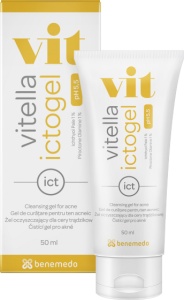 Gel de spalare pentru ten gras si acneic Vitella Ictogel, 50 ml, Benemedo