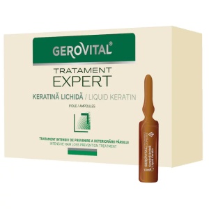 Keratina lichida Gerovital Tratament Expert, 10 fiole, Farmec