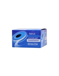 Leucoplast transparent 2,5cm x 5m, 1 bucata, Minut