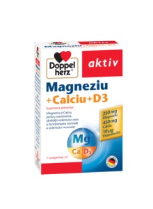 Magneziu + Calciu+ Vitamina D3, 30 comprimate, Doppelherz