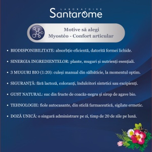 Myosteo Confort Articulaire, 10 ml, 20 fiole, Santarome - Img 3