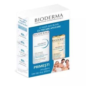 Pachet Balsam Atoderm Intensive, 500ml + Ulei de dus Atoderm, 200ml, Bioderma