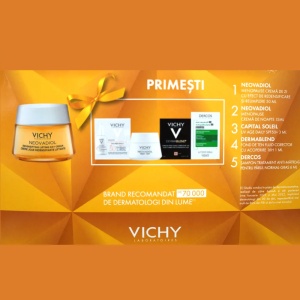 Pachet Crema de zi Neovadiol Menopause pentru ten normal si mixt, 50ml + Crema de noapte, 15ml, Vichy - Img 2