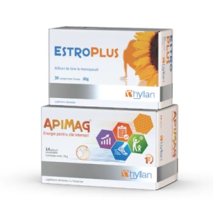 Pachet EstroPlus, 30 comprimate + ApiMag, 14 plicuri, Hyllan