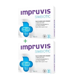 Pachet Impruvis Simbiotic, 10 capsule, 2 cutii, Pharma Brands