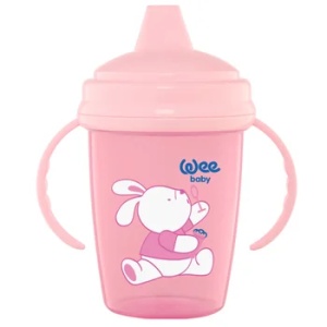 Pahar cu maner pentru bebelusi anti-curgere 6l+, 240ml, Wee Baby - Img 2