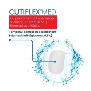 Pansament impermeabil steril Cutiflex Master-Aid, 10,5x20cm, 5 bucati, Pietrasanta Pharma - Img 4