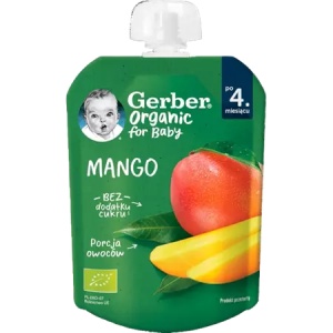 Piure bio de mango +4luni, 80g, Gerber