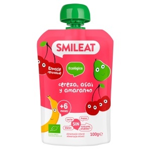 Piure cirese, acai si amaranth Bio, +6l, 100g, Smileat