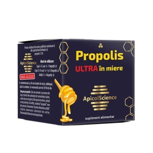 Propolis ultra in miere 12%, 100ml, Apicol Science