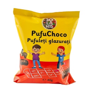Pufuleti glazurati Pufu Choco, 40g, Solaris