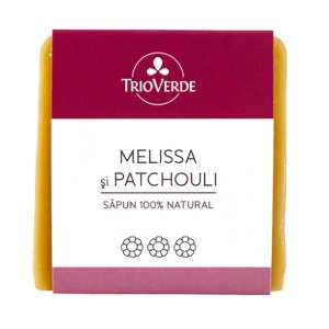 Sapun natural cu melissa si patchouli, 110g, Trio Verde