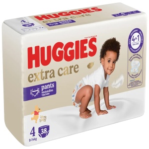 Scutece Extra Care Pants nr. 4, 9-14kg, 38 bucati, Huggies - Img 1