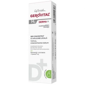 Ser concentrat cu aplicare locala H3Derma+, 15ml, Gerovital - Img 2