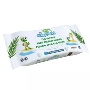 Servetele umede biodegradabile Happy Planet, 60 bucati, Aquaint