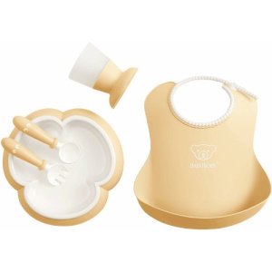 Set pentru hranire Powder Yellow - 5 piese, 4l+, 70066A, Baby Bjorn