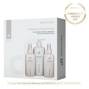 Set Sampon impotriva caderii parului, 250ml, 1 bucata + Lotiune impotriva caderii parului, 150ml, 2 bucati, Regivero
