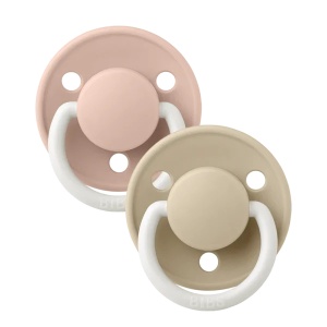 Suzeta fosforescenta De Lux Glow cu tetina din latex Blush - Vanilla 0luni+, 180216, 2 bucati, Bibs - Img 2