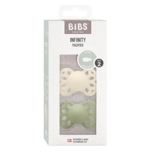 Suzeta Infinity silicon Ivory-Sage, 6-18 luni, 275102, 2 bucati, Bibs - Img 2