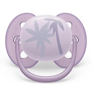 Suzete Ultra Soft 0-6 luni, Roz si Mov cu Desen, SCF091/09, 2 bucati, Philips Avent - Img 3