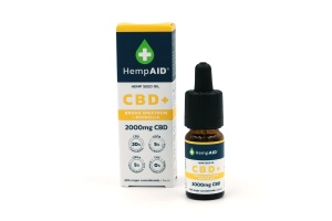 Ulei canepa 2000mg CBD, 500mg CBDA, 500mg CBGA, 200mg Boswellia, 10ml, HempAid - Img 2