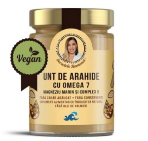 Unt de arahide cu Omega 7, magneziu marin si complex B, Secretele Ramonei, 350g, Remedia