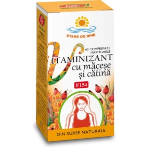 Vitaminizant cu macese si catina, F154, 63 capsule, Fares - Img 1