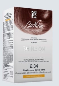 Vopsea tratament pentru par Shine On, culoare brun aramiu inchis 6.34, BioNike