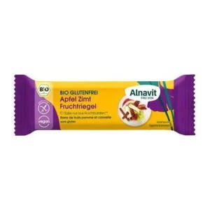 Baton bio fara gluten cu mere si scortisoara, 40g, Alnavit