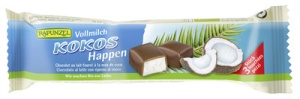 Baton eco cocos cu glazura lapte 50g, Rapunzel