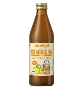 Bautura bio Kombucha cu maracuja si lamaie, 330ml, Voelkel