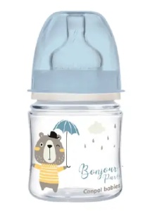 Biberon anticolic PP Bonjour gat larg blue, 120ml, 35/231, Canpol