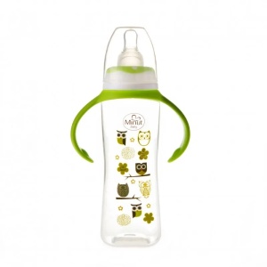 Biberon cu manere, tetina silicon, 6l+, 250ml, Minut Baby - Img 2