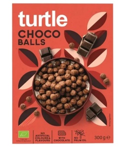 Bile crocante din cereale invelite cu ciocolata, 300g, Turtle