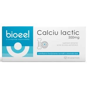 Calciu Lactic 500mg x 20cpr Bioeel - Img 2