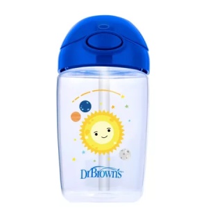 Canita albastra cu pai, 350ml, TC21015, Dr. Browns